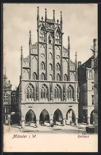 AK Münster i. W., Sicht auf das Rathaus