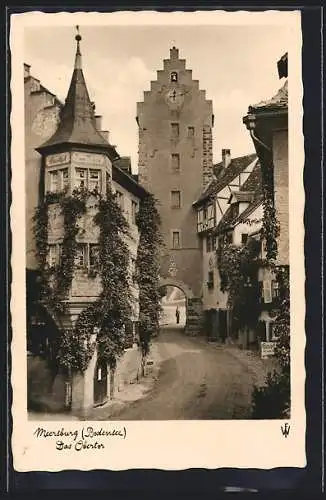 AK Meersburg / Bodensee, Strassenpartie am Obertor