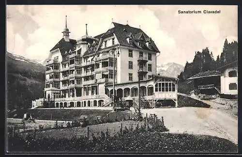 AK Clavadel, Blick zum Sanatorium