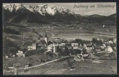 AK Puchberg am Schneeberg, Totalansicht von einen Berg aus