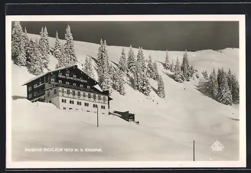 AK Kitzbühel, Berghotel Bichlalm im Schnee