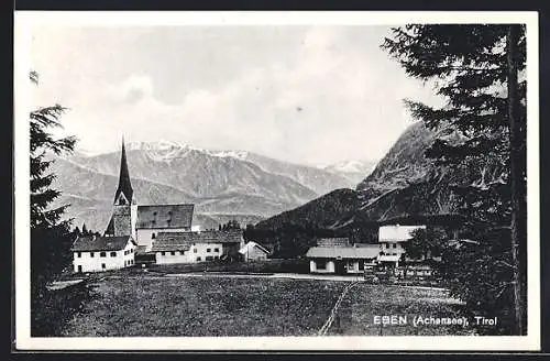 AK Eben a. Achensee, Teilansicht mit Kirche