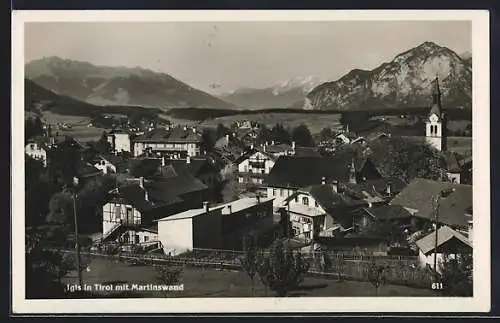 AK Igls /Tirol, Ortsansicht mit Martinswand