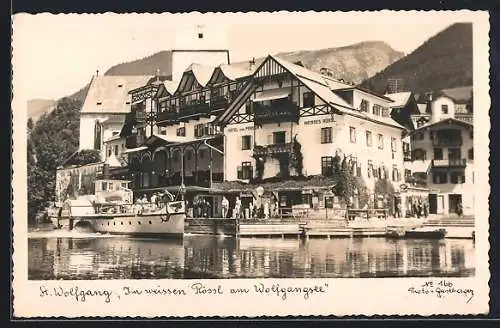 AK St. Wolfgang am Wolfgangsee, Salzkammergut, Gasthaus Weisses Rössl