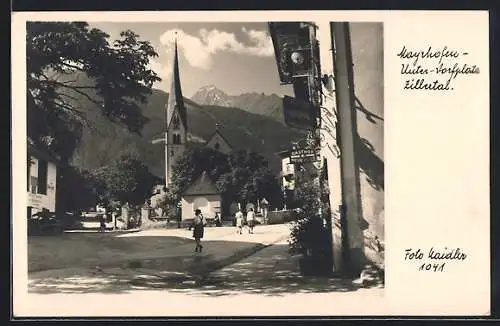 AK Mayrhofen i. Zillertal, Unter-Dorfplatz