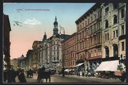 AK Wien VI, Blick in die Mariahilferstrasse