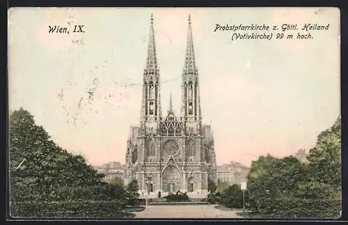 AK Wien, Probstpfarrkirche z. Göttl. Heiland (Votivkirche)