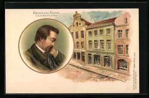 Künstler-AK Heinrich Heine, deutschen Dichter, Schriftsteller und Journalist