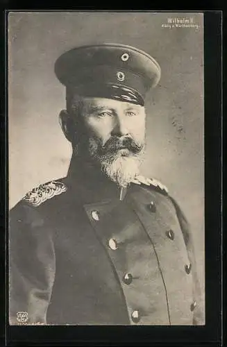 AK König von Württemberg Wilhelm II. in eleganter Kleidung
