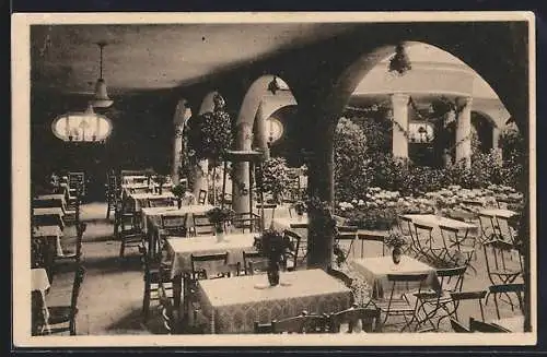 AK Bielefeld, Restaurant Lindenhof, Innenansicht