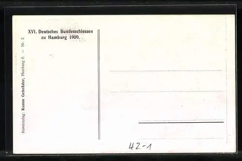 AK Hamburg, XVI. Deutsches Bundesschiessen 1909-Eine alte Torwache