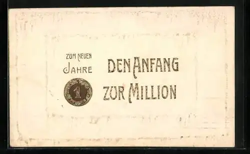 AK Ein Pfennig als Anfang zur Million, Geld