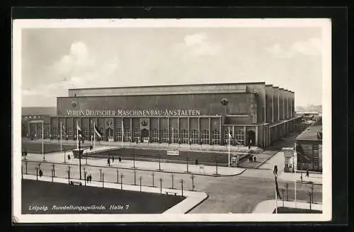 AK Leipzig, Leipziger Messe, Ausstellungsgelände, Halle 7 der Wirtschatsgruppe Maschinenbau