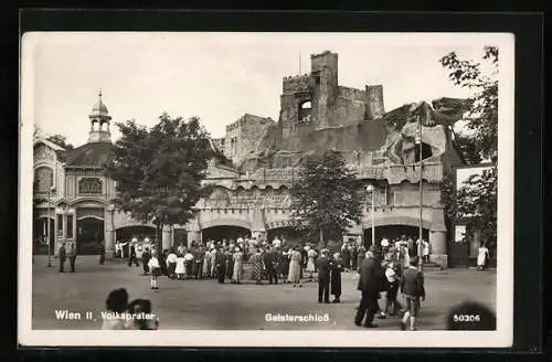 AK Wien II., Geisterschloss im Volksprater