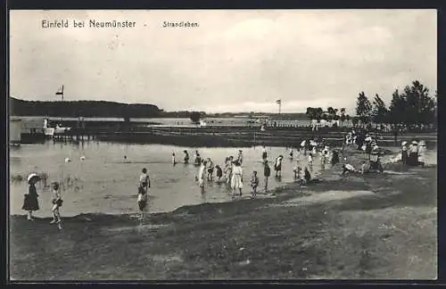 AK Einfeld / Neumünster, Strandleben