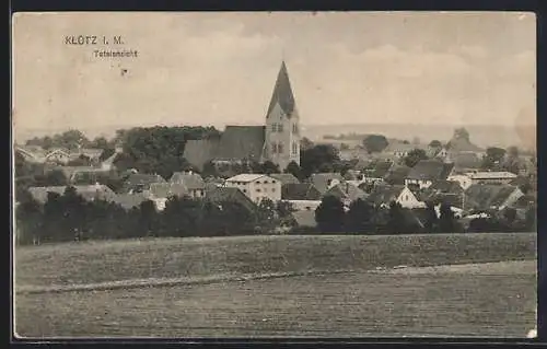 AK Klütz i. M., Totalansicht mit Kirche