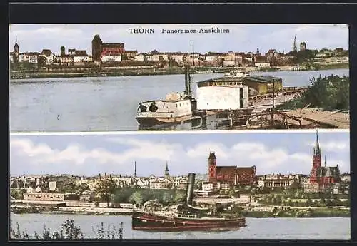 AK Thorn / Torun, Panorama-Ansichten