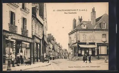 AK Chateaurenault /I.-et-L., Rue Gambetta