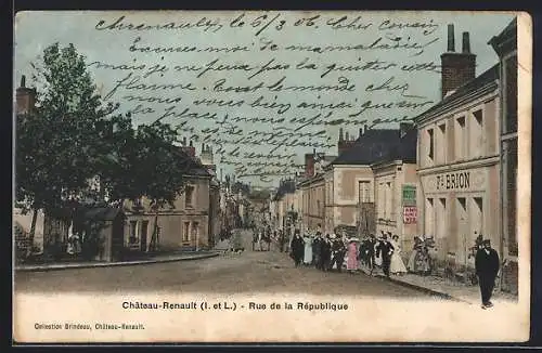 AK Chateaurenault /I.-et-L., Rue de la République