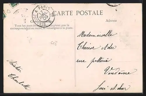 AK Chateaurenault /I.-et-L., la Poste et le Théatre