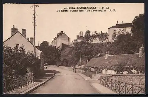 AK Chateaurenault /I.-et-L., la Route d`Amboise, le Tourniquet