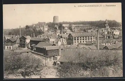 AK Châteaurenault, Panorama, Vue prise des Coteaux de Beauregard