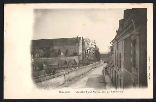 AK Bourgueil /I.-et-L., Chapelle Saint-Martin, rue de l`Abreuvoir