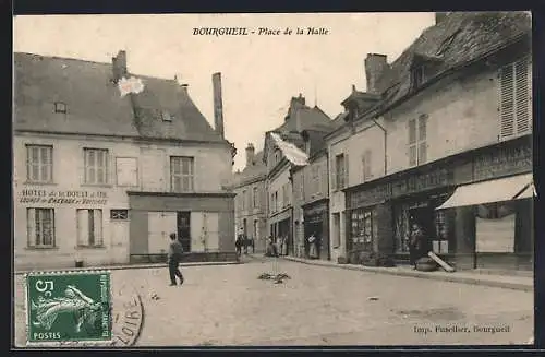 AK Bourgueil /I.-et-L., Place de la Halle