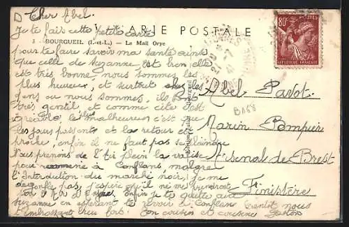 AK Bourgueil /I.-et-L., Mail Orye