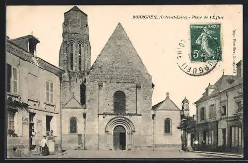 AK Bourgueil /I.-et-L., Place de l`Église