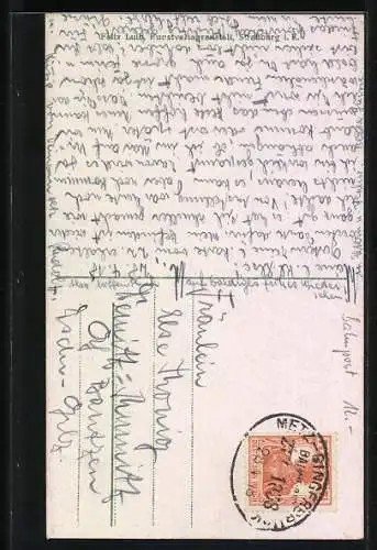 AK Paar in elsässer Tracht neben einem Spinnrad stehend