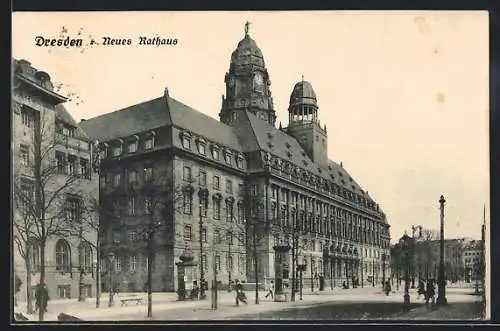 AK Dresden, Blick auf neues Rathaus