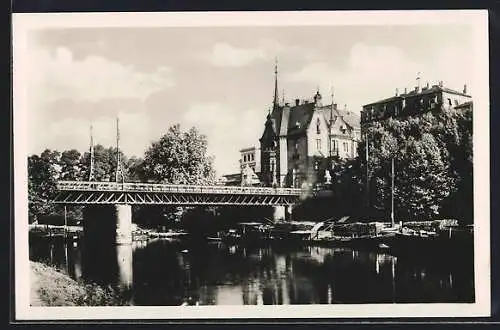 AK Saarbrücken, Blick zur Luisenbrücke