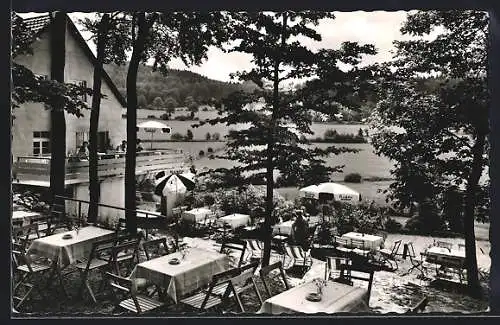 AK Neukirchen /Krs. Ziegenhain, Waldgasthaus und Cafe Justus-Ruh im Urbachtal