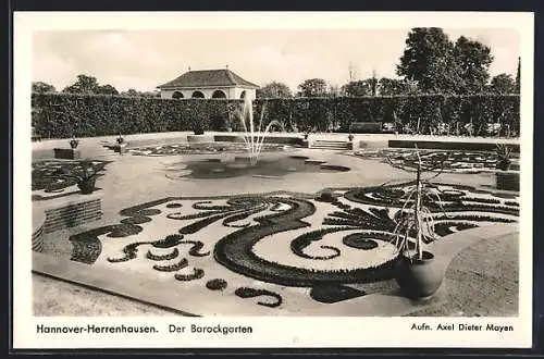 AK Hannover-Herrenhausen, Der Barockgarten