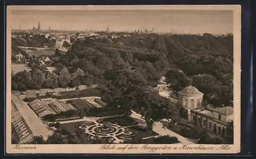 AK Hannover, Berggarten und Herrenhäuser-Allee