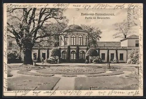 AK Hannover-Herrenhausen, Partie im Berggarten