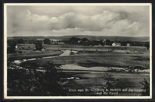 AK Haltern, Blick vom St. Annaberg auf das Lippetal und die Haard