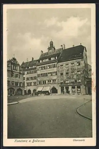 AK Konstanz am Bodensee, Geschäfte auf dem Obermarkt