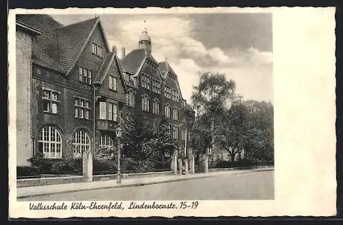 AK Köln-Ehrenfeld, Volksschule in der Lindenbornstrasse 15-19