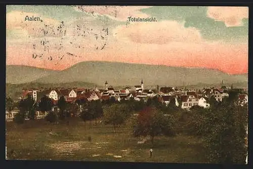 AK Aalen, Totalansicht mit Bergpanorama