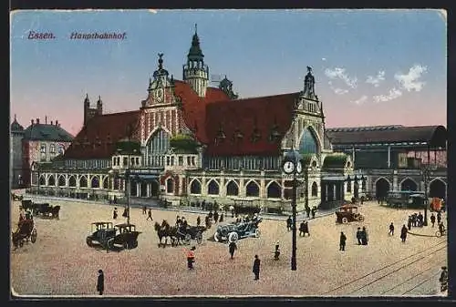 AK Essen, Fahrzeuge am Hauptbahnhof