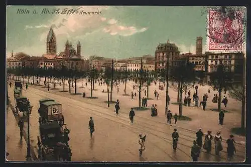 AK Köln a. Rh., Neumarkt aus der Vogelschau