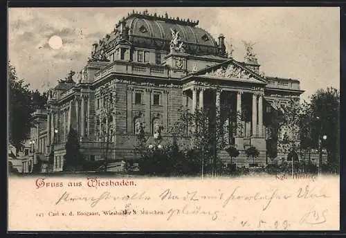 AK Wiesbaden, Blick auf das Kgl. Theater