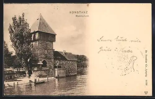 AK Konstanz, Flusspartie am Rheintor