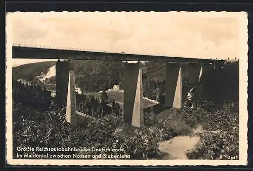 AK Nossen-Siebenlehn, grösste Reichsautobahnbrücke Deutschlands im Muldental