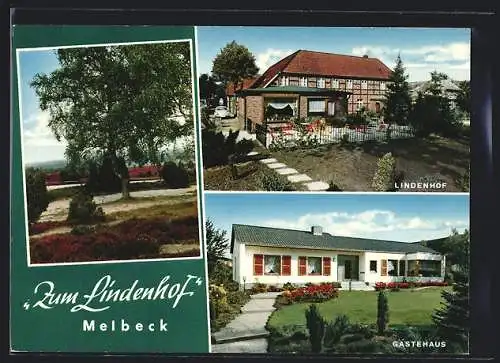 AK Melbeck, Gast- und Pensionshaus Zum Lindenhof, Bes. E. Scherer, An der Bundesstrasse 4