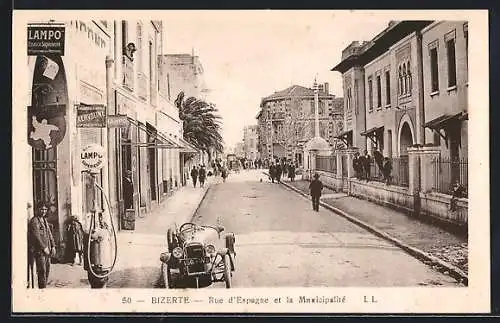 AK Bizerte, Rue d`Espagne et la Municipalité