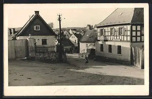 AK Bad Liebenstein, Partie am Gasthaus zu den drei Kronen