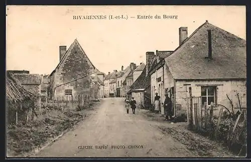 AK Rivarennes /I.-et-L., Entrée du Bourg